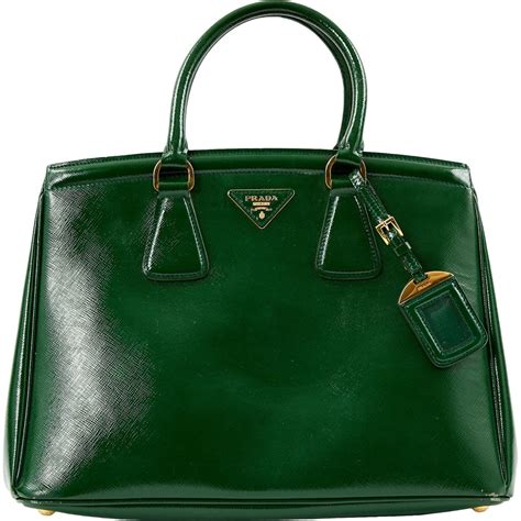 green Prada handbag